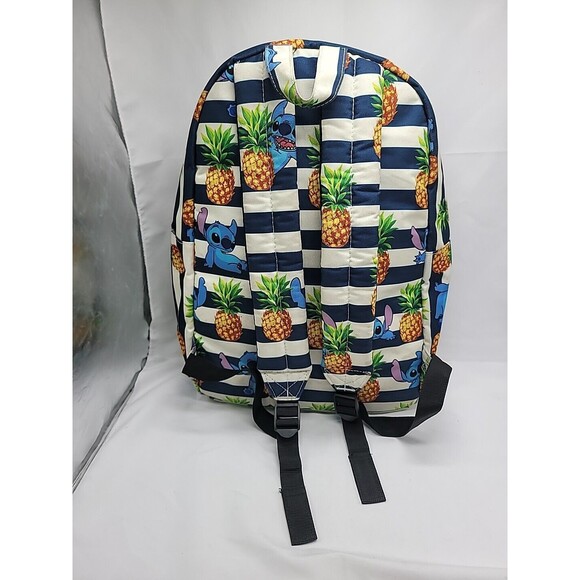 Disney Loungefly Lilo & Stitch Pineapple Large Striped Nylon Women’s Backpack - Picture 9 of 16